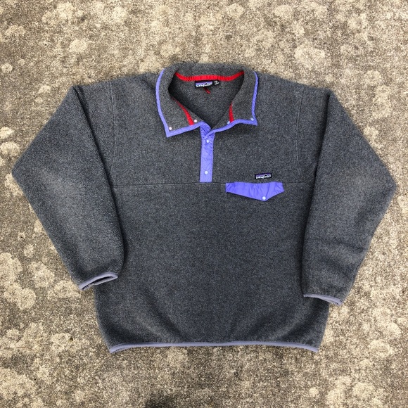 Patagonia Other - Patgonia Fleece Snap T Pullover Jacket Grey/Purple